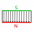 Lernzirkel Magnetismus Aufgabe Magnetisierungslinien Scheibenmagnet mit Linien und Polen.png